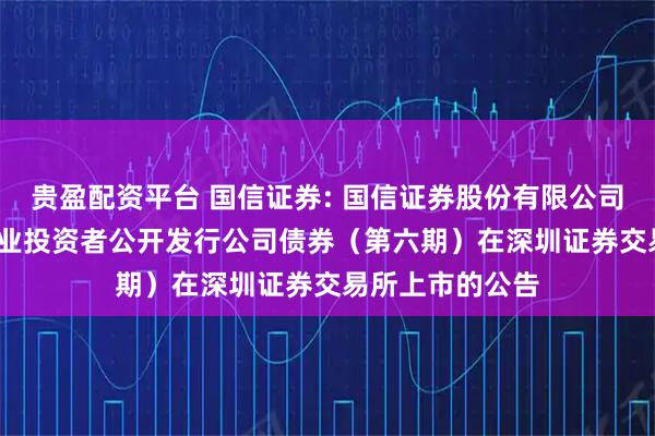 贵盈配资平台 国信证券: 国信证券股份有限公司2025年面向专业投资者公开发行公司债券(第六期)在深圳证券交易所上市的公告